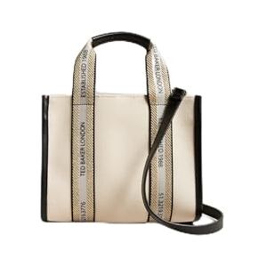 Ted Baker London Women's GEORJEA Branded Webbing Canvas Small Tote, Ecru Ted Baker London Women's GEORJEA Branded Webbing Canvas Small Tote, Ecru