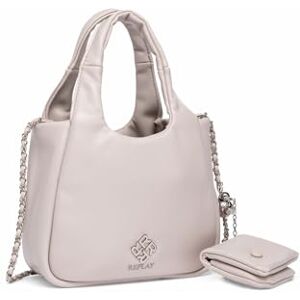 REPLAY women's shoulder bag with chain detail, gray (Lt Gray 020), one size REPLAY women's shoulder bag with chain detail, gray (Lt Gray 020), one size