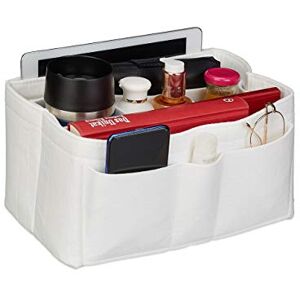 Relaxdays Bag Organiser, Felt, Many Compartments, Handbag Organiser, Storage Bag, Portable, Removable, Size S, White Relaxdays Bag Organiser, Felt, Many Compartments, Handbag Organiser, Storage Bag, Portable, Removable, Size S, White