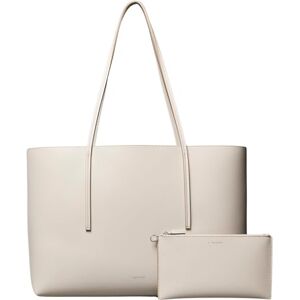 Calvin Klein Women’s Foil Logo Tote Bag with Detachable Bag, Off-White (Chateau/Desert Taupe), One Size Calvin Klein Women’s Foil Logo Tote Bag with Detachable Bag, Off-White (Chateau/Desert Taupe), One Size