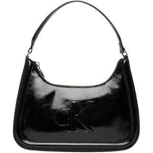 Calvin Klein Women's BOLD CK METALLIC SHOULDER BAG LV04F3332G Crossover, Black (Black), One Size Calvin Klein Women's BOLD CK METALLIC SHOULDER BAG LV04F3332G Crossover, Black (Black), One Size