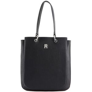 Tommy Hilfiger Women TH Emblem Work Tote Bag with Zip, Black (Black), One Size Tommy Hilfiger Women TH Emblem Work Tote Bag with Zip, Black (Black), One Size