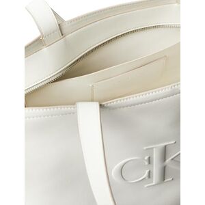 Calvin Klein Women’s Sculpted Slim Tote Bag with Logo, White (Lily White), One Size Calvin Klein Women’s Sculpted Slim Tote Bag with Logo, White (Lily White), One Size