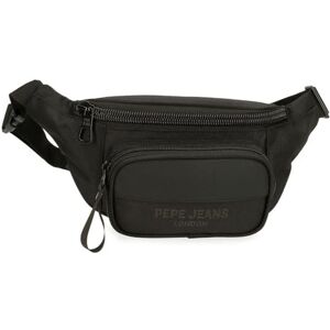 Pepe Jeans Bromley Waist bag Black 30x13x5 cm Polyester, Black/White, One Size, Fanny Pack Pepe Jeans Bromley Waist bag Black 30x13x5 cm Polyester, Black/White, One Size, Fanny Pack
