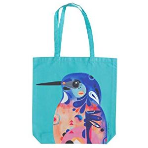 Maxwell & Williams Pete Cromer Large Tote Bag, Azure Kingfisher Print, 1% Cotton, 42 x 41 cm Maxwell & Williams Pete Cromer Large Tote Bag, Azure Kingfisher Print, 1% Cotton, 42 x 41 cm