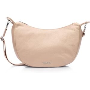 Mandarina Duck Women Mellow Leather Hobo, Warm Taupe, Taglia Unica Mandarina Duck Women Mellow Leather Hobo, Warm Taupe, Taglia Unica