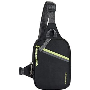 Travelon Unisex-Adult Anti-Theft Greenlander Compact Sling Bag, Jet Black, 5" W x 7.25" H x 1.75" D Travelon Unisex-Adult Anti-Theft Greenlander Compact Sling Bag, Jet Black, 5" W x 7.25" H x 1.75" D