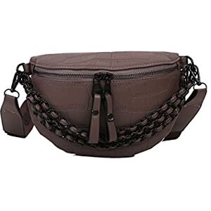 ZXSXDSAX Bum bag Crossbody Bags Chains Travel Sling Cross Chest Bag Solid Casual Waist Bag for Women Fashion Saddle Bag Luxury(Color:Brown) ZXSXDSAX Bum bag Crossbody Bags Chains Travel Sling Cross Chest Bag Solid Casual Waist Bag for Women Fashion Saddle Bag Luxury(Color:Brown)