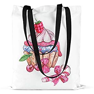 Bonamaison Printed Tote Bag, Reusable Grocery Bag, Shopping Bag, Machine Washable, Foldable, Canvas Cloth Bag with Black Handles, Size: 48x55 Cm Bonamaison Printed Tote Bag, Reusable Grocery Bag, Shopping Bag, Machine Washable, Foldable, Canvas Cloth Bag with Black Handles, Size: 48x55 Cm