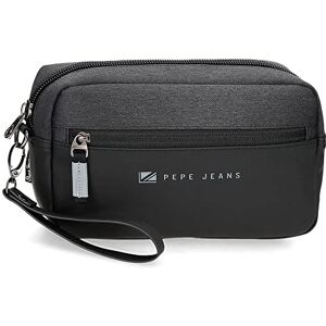 Pepe Jeans Jarvis Handbag Black 24.5 x 15 x 6 cm Polyester with Faux Leather Details Pepe Jeans Jarvis Handbag Black 24.5 x 15 x 6 cm Polyester with Faux Leather Details