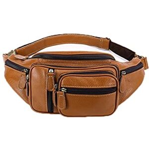 ZXSXDSAX Bum bag Men's Chest Messenger Bag Leather Travel Waist Bag Leather Belt Waist Bag Mobile Phone Bag(Color:Brown) ZXSXDSAX Bum bag Men's Chest Messenger Bag Leather Travel Waist Bag Leather Belt Waist Bag Mobile Phone Bag(Color:Brown)