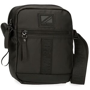 Pepe Jeans Hoxton Black and Blue Polyester PU Shoulder Bags and Toiletry Bag Various Sizes, black, standard size, Double shoulder bag Pepe Jeans Hoxton Black and Blue Polyester PU Shoulder Bags and Toiletry Bag Various Sizes, black, standard size, Double shoulder bag