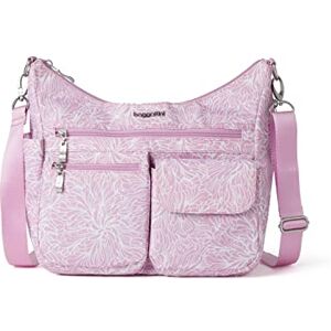 Baggallini Modern Everywhere Bagg Water-resistant Lightweight Hobo Crossbody Bag for Women Easy-Access Phone Pocket, Pink Blossom, One Size Baggallini Modern Everywhere Bagg Water-resistant Lightweight Hobo Crossbody Bag for Women Easy-Access Phone Pocket, Pink Blossom, One Size