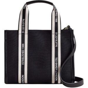 Ted Baker London Women's GEORJEY Branded Webbing Canvas Tote, Black, Medium Ted Baker London Women's GEORJEY Branded Webbing Canvas Tote, Black, Medium