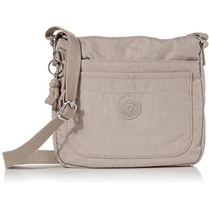 KIPLING KIPLING Kipling Women's Sebastian Crossbody Bag, Grey Gris, 9" L x 8.5" H x 1.75" D KIPLING KIPLING Kipling Women's Sebastian Crossbody Bag, Grey Gris, 9" L x 8.5" H x 1.75" D