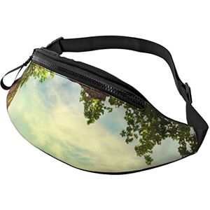 Rvenu11300 Tree With Branch Scenery Printed Casual Sports Cross Body Waist Bag With Waist Belt Adjustable Multi-Functional Cross Body Shoulder Bag, Black, One Size Rvenu11300 Tree With Branch Scenery Printed Casual Sports Cross Body Waist Bag With Waist Belt Adjustable Multi-Functional Cross Body Shoulder Bag, Black, One Size