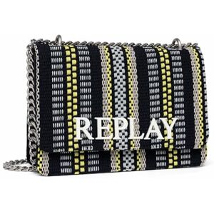 REPLAY Women's Shoulder Bag Small, Multicolored (Black + Lt Yellow + Off White 1623), One Size REPLAY Women's Shoulder Bag Small, Multicolored (Black + Lt Yellow + Off White 1623), One Size