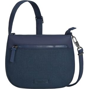 Travelon Unisex's Anti-Theft Metro Saddle Crossbody, Navy Heather, One Size Travelon Unisex's Anti-Theft Metro Saddle Crossbody, Navy Heather, One Size