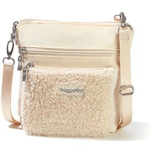 Baggallini Women's Modern Pocket Crossbody 9x8.5 Lightweight Water-Resistant Travel Purse Handbag Shoulder Bag W/RFID, Light Beige Faux Shearling, One Size Baggallini Women's Modern Pocket Crossbody 9x8.5 Lightweight Water-Resistant Travel Purse Handbag Shoulder Bag W/RFID, Light Beige Faux Shearling, One Size