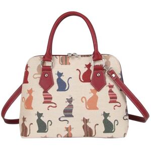 Signare Tapestry Hand & Shoulder Bag for Women Fashionable Cross Body bag Purses for Woman Satchel Bag for Women Girls Teen, Cheeky Cat, M Signare Tapestry Hand & Shoulder Bag for Women Fashionable Cross Body bag Purses for Woman Satchel Bag for Women Girls Teen, Cheeky Cat, M