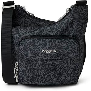 Baggallini Women's Criss Cross 10x11 Crossbody Lightweight Water-Resistant Nylon Travel Bag W/RFID & Quick Access Pockets, Midnight Blossom Print, One Size Baggallini Women's Criss Cross 10x11 Crossbody Lightweight Water-Resistant Nylon Travel Bag W/RFID & Quick Access Pockets, Midnight Blossom Print, One Size