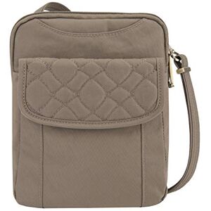 Travelon Women's Anti-theft Signature Quilted Slim Pouch Shoulder Bag for Travel, One Size, sand colour, standard size, Anti-theft signature quilted slim pocket Travelon Women's Anti-theft Signature Quilted Slim Pouch Shoulder Bag for Travel, One Size, sand colour, standard size, Anti-theft signature quilted slim pocket