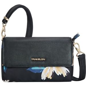 Travelon Unisex-Adult Anti-Theft Addison Convertible Crossbody/Belt Bag, Midnight Floral, One Size Travelon Unisex-Adult Anti-Theft Addison Convertible Crossbody/Belt Bag, Midnight Floral, One Size