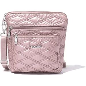 Baggallini Women's Modern Pocket Crossbody Bag, 8.5"x8.5" Handbag Purse with RFID, Lightweight Water-Resistant, Rose Metallic Quilt, One Size Baggallini Women's Modern Pocket Crossbody Bag, 8.5"x8.5" Handbag Purse with RFID, Lightweight Water-Resistant, Rose Metallic Quilt, One Size