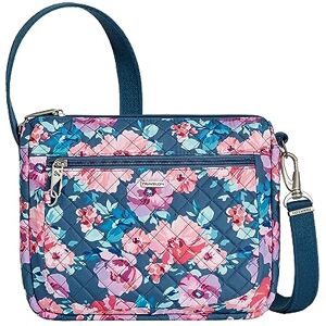 Travelon Anti-Theft Classic Small East/West Crossbody Bag, Blossom Floral Travelon Anti-Theft Classic Small East/West Crossbody Bag, Blossom Floral
