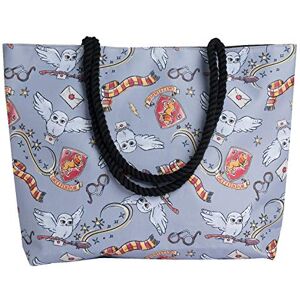 Harry Potter Tote Travel Bag Gryffindor Hedwig All Over Print Grey Harry Potter Tote Travel Bag Gryffindor Hedwig All Over Print Grey