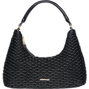 Calvin Klein Women's PLEATED SHOULDER BAG LV04F3293G Crossover, Black (Black), One Size Calvin Klein Women's PLEATED SHOULDER BAG LV04F3293G Crossover, Black (Black), One Size
