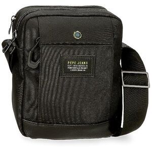 Pepe Jeans Leighton Luggage- Men's Messenger Bag, Black/White, One Size, Two Compartment Shoulder Bag Pepe Jeans Leighton Luggage- Men's Messenger Bag, Black/White, One Size, Two Compartment Shoulder Bag