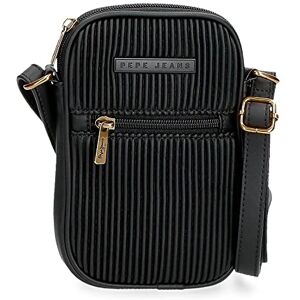 Pepe Jeans Aurora Shoulder Bag Mobile Holder Black 11x17.5x2.5 cm Synthetic Leather Pepe Jeans Aurora Shoulder Bag Mobile Holder Black 11x17.5x2.5 cm Synthetic Leather