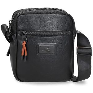 Pepe Jeans Egham Shoulder Bag Two Compartments Black 17 x 22 x 7.5 cm Polyester, Black/White, One Size, Two Compartment Shoulder Bag Pepe Jeans Egham Shoulder Bag Two Compartments Black 17 x 22 x 7.5 cm Polyester, Black/White, One Size, Two Compartment Shoulder Bag