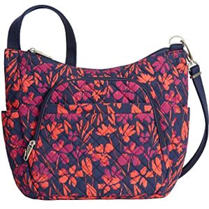 Travelon Unisex-Adult Anti-Theft Classic Crossbody Bucket Bag, Painted Floral, 14’ x 11” x 4” Travelon Unisex-Adult Anti-Theft Classic Crossbody Bucket Bag, Painted Floral, 14’ x 11” x 4”