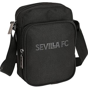 safta Unisex Kid's Outdoor Crossbody, 160x60x220 Mm Sevilla FC Teen Shoulder Bag with Exterior Pocket 160x60x220mm, Black, Estándar safta Unisex Kid's Outdoor Crossbody, 160x60x220 Mm Sevilla FC Teen Shoulder Bag with Exterior Pocket 160x60x220mm, Black, Estándar