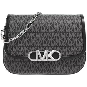 Michael Kors 30R3S7PM6B-012 PARKER MD SADDLE MSGR Women BLK/OPTICWHT Size One Size Michael Kors 30R3S7PM6B-012 PARKER MD SADDLE MSGR Women BLK/OPTICWHT Size One Size