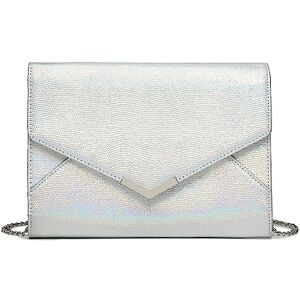 Miss Lulu Women's Evening Clutch Bag, Shining Elegant Handbag for Weddings Party Date, Cool Lizard-pattern Design Shoulder Crossbody Bag, Medium Size (Silver) Miss Lulu Women's Evening Clutch Bag, Shining Elegant Handbag for Weddings Party Date, Cool Lizard-pattern Design Shoulder Crossbody Bag, Medium Size (Silver)