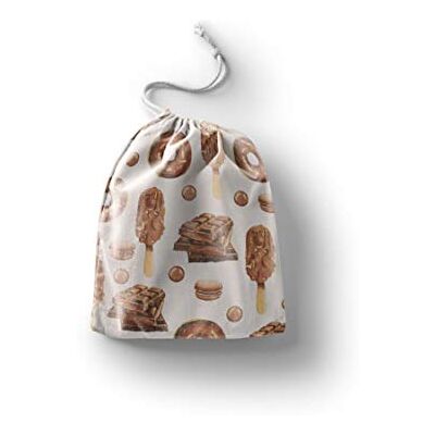 Bonamaison Printed Cotton Produce Bag with Drawstring, Reusable Grocery Bag, Biodegradable Eco-Friendly Bags, Travel Pouch, Sachet Bags, Shopping Bag, Eco Friendly, Foldable, Size: 12x15 Cm Bonamaison Printed Cotton Produce Bag with Drawstring, Reusable Grocery Bag, Biodegradable Eco-Friendly Bags, Travel Pouch, Sachet Bags, Shopping Bag, Eco Friendly, Foldable, Size: 12x15 Cm