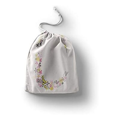 Bonamaison Printed Cotton Produce Bag with Drawstring, Reusable Grocery Bag, Biodegradable Eco-Friendly Bags, Travel Pouch, Sachet Bags, Shopping Bag, Eco Friendly, Foldable, Size: 20x30 Cm Bonamaison Printed Cotton Produce Bag with Drawstring, Reusable Grocery Bag, Biodegradable Eco-Friendly Bags, Travel Pouch, Sachet Bags, Shopping Bag, Eco Friendly, Foldable, Size: 20x30 Cm