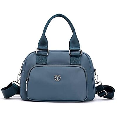 NICOLE & DORIS Casual Shoulder Bag Multi Pocket Messenger Bag Large Capacity Handbags for Women Shopping Bag Portable Travel Weekend Bag for Daily Use Light Blue NICOLE & DORIS Casual Shoulder Bag Multi Pocket Messenger Bag Large Capacity Handbags for Women Shopping Bag Portable Travel Weekend Bag for Daily Use Light Blue