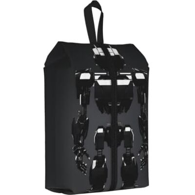 PPHGUT Black Robot Print Unisex Travel Shoe Storage Bag Camping Lightweight Portable Organizer Pouch PPHGUT Black Robot Print Unisex Travel Shoe Storage Bag Camping Lightweight Portable Organizer Pouch