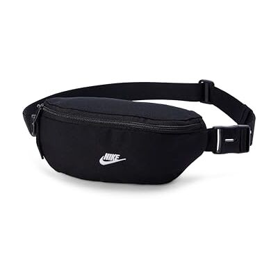 Nike Unisex Adult Heritage 2.0 Small Belt Bag (1L) Men and Women, Black/Black/White, One Size, Sportswear Nike Unisex Adult Heritage 2.0 Small Belt Bag (1L) Men and Women, Black/Black/White, One Size, Sportswear