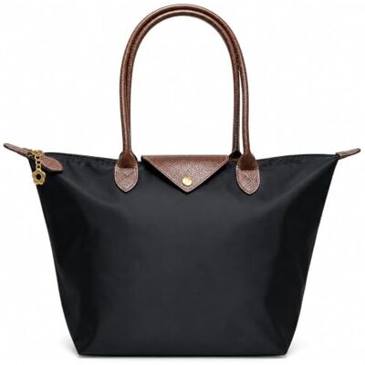 ARIEL-GXR Women’s Tote Bag with Zip, Waterproof Nylon, Black, M ARIEL-GXR Women’s Tote Bag with Zip, Waterproof Nylon, Black, M