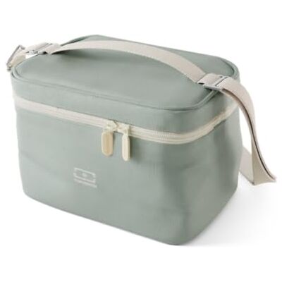 monbento – Arctic green Natural Insulated Lunch Bag Adults – Small Cooler to Carry Bento Box, Water Bottle & Meal Accessories – 5 L Lunch Tote with Removable Shoulder Strap – Perfect for Office/Picnic monbento – Arctic green Natural Insulated Lunch Bag Adults – Small Cooler to Carry Bento Box, Water Bottle & Meal Accessories – 5 L Lunch Tote with Removable Shoulder Strap – Perfect for Office/Picnic