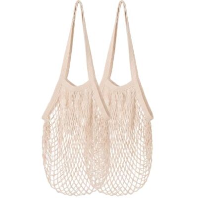 TAOYINGSHOP 2 Pcs Net Bags for Vegetables, Vegetable Bags with Organic Fruits Commodities, Washable & Reusable String Bag, Eco-Friendly Mesh Tote Bag to Produce Shopping Outgoing Beach Travel and Grocery Storage TAOYINGSHOP 2 Pcs Net Bags for Vegetables, Vegetable Bags with Organic Fruits Commodities, Washable & Reusable String Bag, Eco-Friendly Mesh Tote Bag to Produce Shopping Outgoing Beach Travel and Grocery Storage