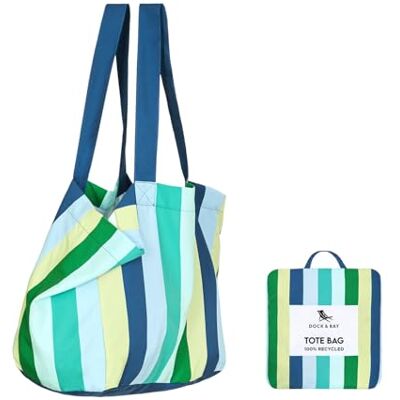 Dock & Bay Everyday Beach Tote Bag Reusable Carrier Bag for Daily Use Carries Up to 10kg 100% Recycled Materials Dock & Bay Everyday Beach Tote Bag Reusable Carrier Bag for Daily Use Carries Up to 10kg 100% Recycled Materials