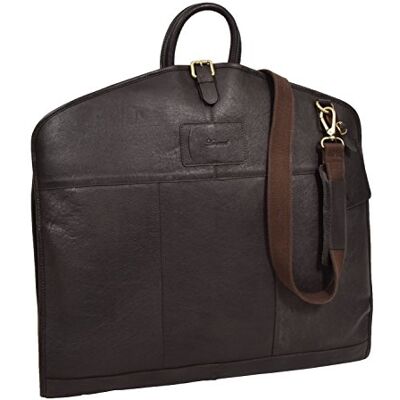 House Of Leather Luxury Leather Suit Carrier Slimline Travel Garment Dress Bag Keswich Brown House Of Leather Luxury Leather Suit Carrier Slimline Travel Garment Dress Bag Keswich Brown
