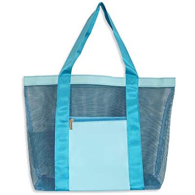 Ecowonder Large Multipurpose Mesh Tote Bag Quick Dry Sand Bag for Picnic, Travel and Gym Perfect for Family Holidays Ecowonder Large Multipurpose Mesh Tote Bag Quick Dry Sand Bag for Picnic, Travel and Gym Perfect for Family Holidays