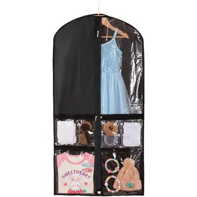 Mnuwoee Dance Costume Bag 100x50cm Hanging Garment Bags for Dancers Large Capacity Zip Closure,Dustproof Foldable Hanging Protector Cover for Travel Competition Jersey Cheer Uniform Cosplay Mnuwoee Dance Costume Bag 100x50cm Hanging Garment Bags for Dancers Large Capacity Zip Closure,Dustproof Foldable Hanging Protector Cover for Travel Competition Jersey Cheer Uniform Cosplay